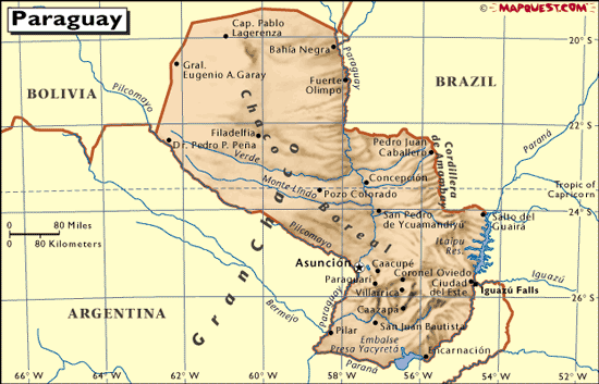 paraguay carte